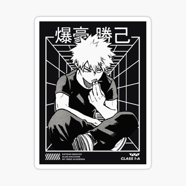 bakugo my hero academia sticker for sale by eavel redbubble