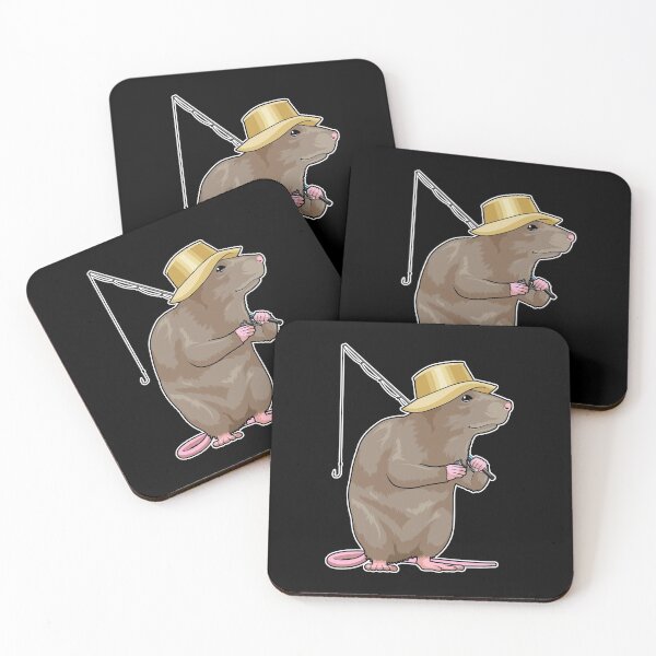 Item preview, Rat at Fishing with Fishing rod designed and sold by Snabdesign84.