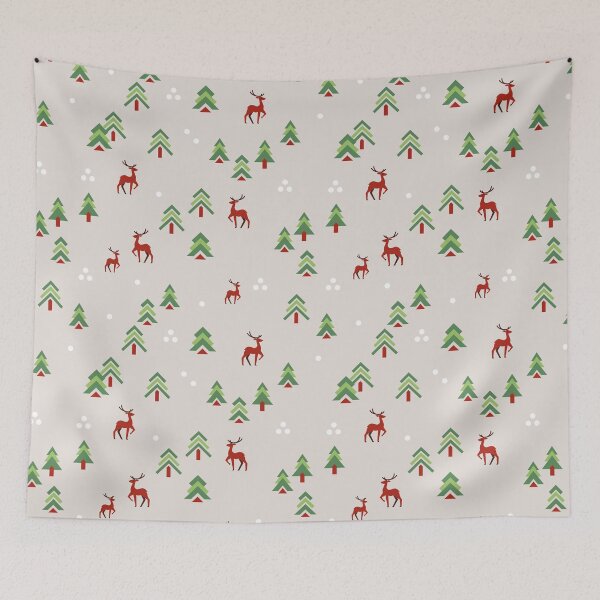 Item preview, Minimalistic Christmas Pineforest with Deer designed and sold by Melissa Plugge-Dekker.