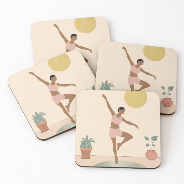 Item preview, Black woman doing yoga designed and sold by Dess Illustrations.