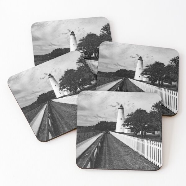 Item preview, Ocracoke Lighthouse Black and White designed and sold by nbrandsberg.