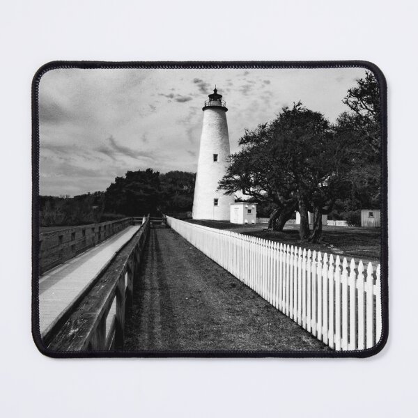 Item preview, Ocracoke Lighthouse Black and White designed and sold by nbrandsberg.