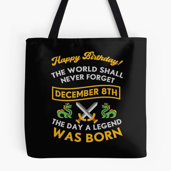 Item preview, December 8th The Day A Legend Was Born Dragons And Swords Design (Light) designed and sold by Graograman.
