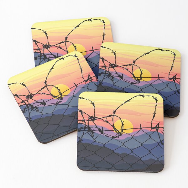 Item preview, Chainlink Fence at Sunrise designed and sold by RagdollGypzy.