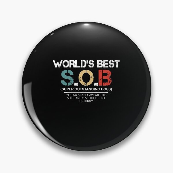 Item preview, World best SOB super Outstanding Boss, Gift For Boss designed and sold by Mouadox ★★★★★.