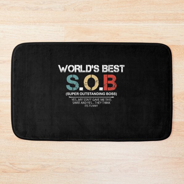 Item preview, World best SOB super Outstanding Boss, Gift For Boss designed and sold by Mouadox ★★★★★.