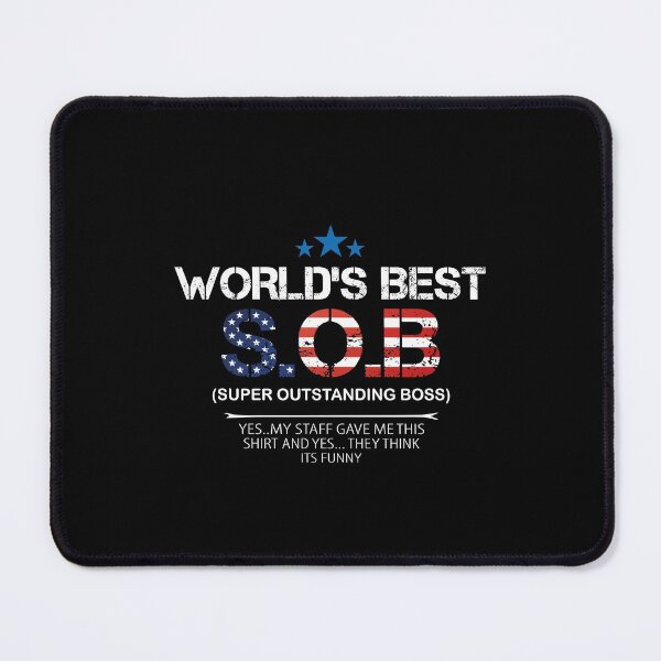 Item preview, World best SOB super Outstanding Boss, Gift For Boss designed and sold by Mouadox ★★★★★.