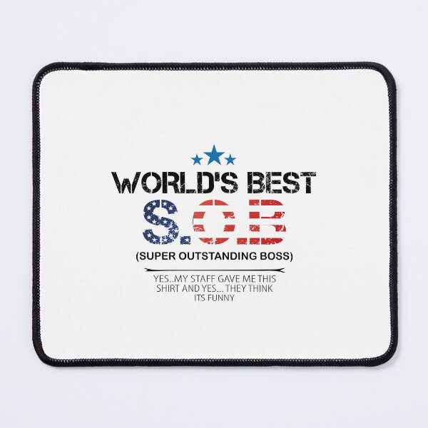 Item preview, World best SOB super Outstanding Boss, Gift For Boss designed and sold by Mouadox ★★★★★.