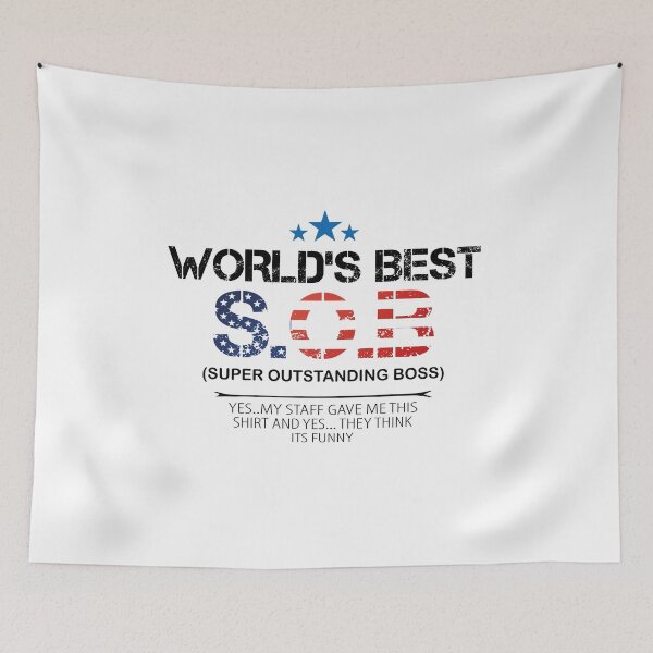 Item preview, World best SOB super Outstanding Boss, Gift For Boss designed and sold by Mouadox ★★★★★.