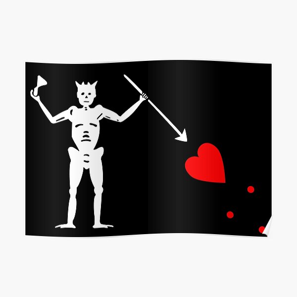 Pirate Flag Blackbeard Edward Teach Poster