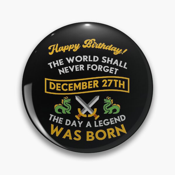 Item preview, December 27th The Day A Legend Was Born Dragons And Swords Design (Light) designed and sold by Graograman.