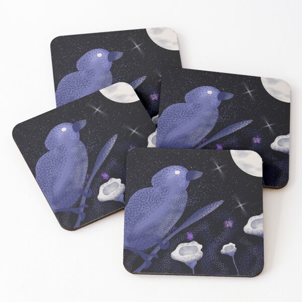 Item preview, bird moon reflection designed and sold by Lumimango.