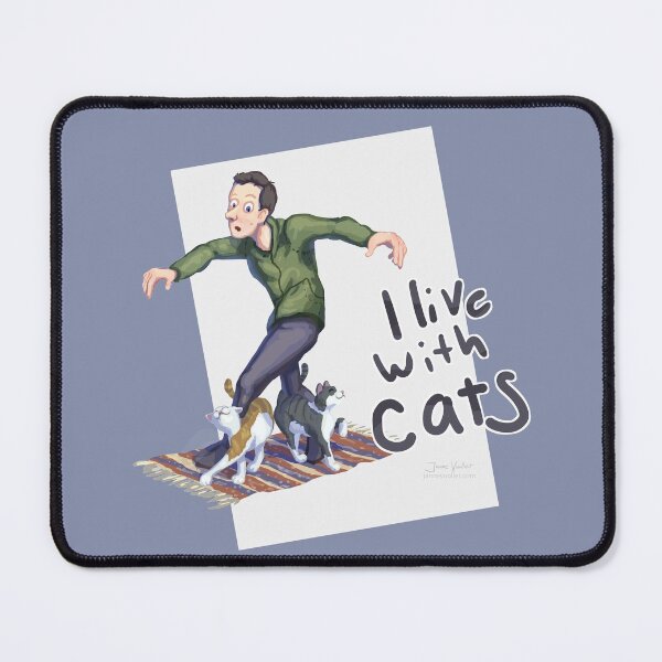 Item preview, I Live with cats! designed and sold by Vuollet.