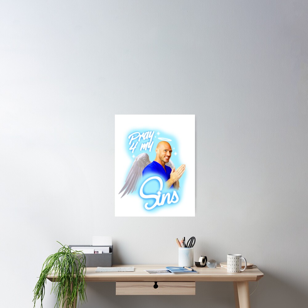 Johnny Sins - Pray 4 My Sins Poster for Sale by DonJuanStudios | Redbubble