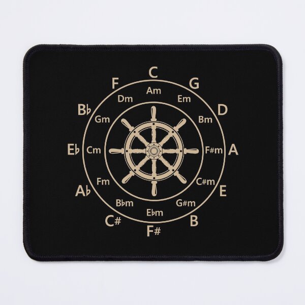 Item preview, Circle of Fifths Ship Steering Wheel Light Brown designed and sold by nightsworthy.