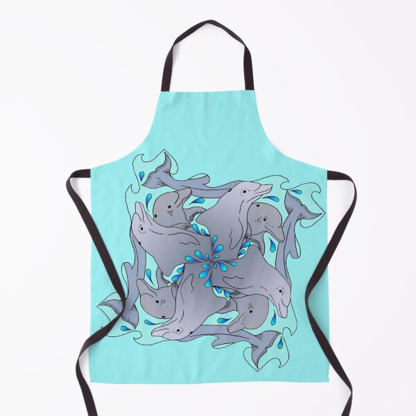 Item preview, Dolphin surf tessellation pattern designed and sold by SubmergeArt.