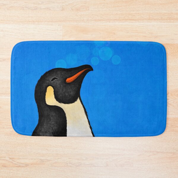 Item preview, Penguin Sunning on Blue background designed and sold by blackdogshop.