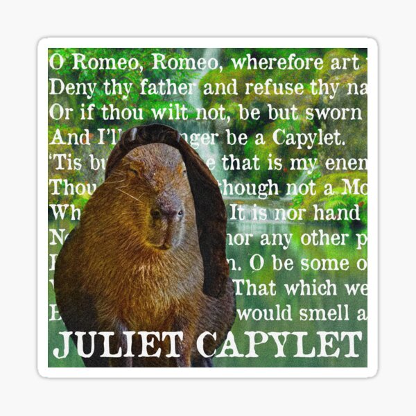 Juliet Capylet (from "Hippoposthumous") Sticker