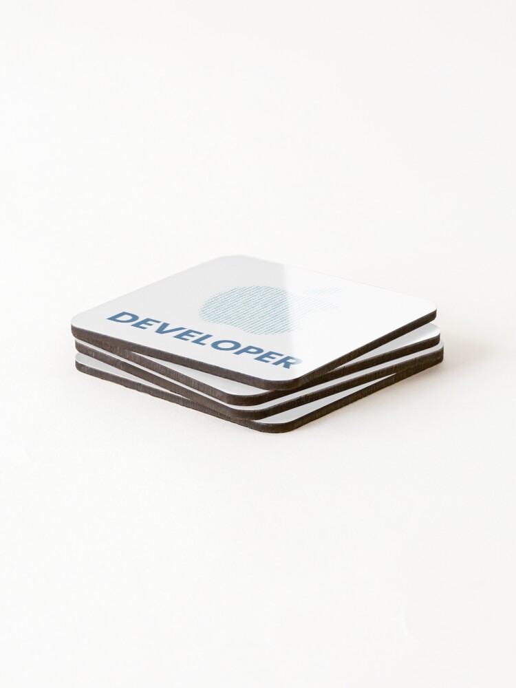 Thumbnail 4 of 5, Coasters (Set of 4), Apple developer binary code designed and sold by rintosu.