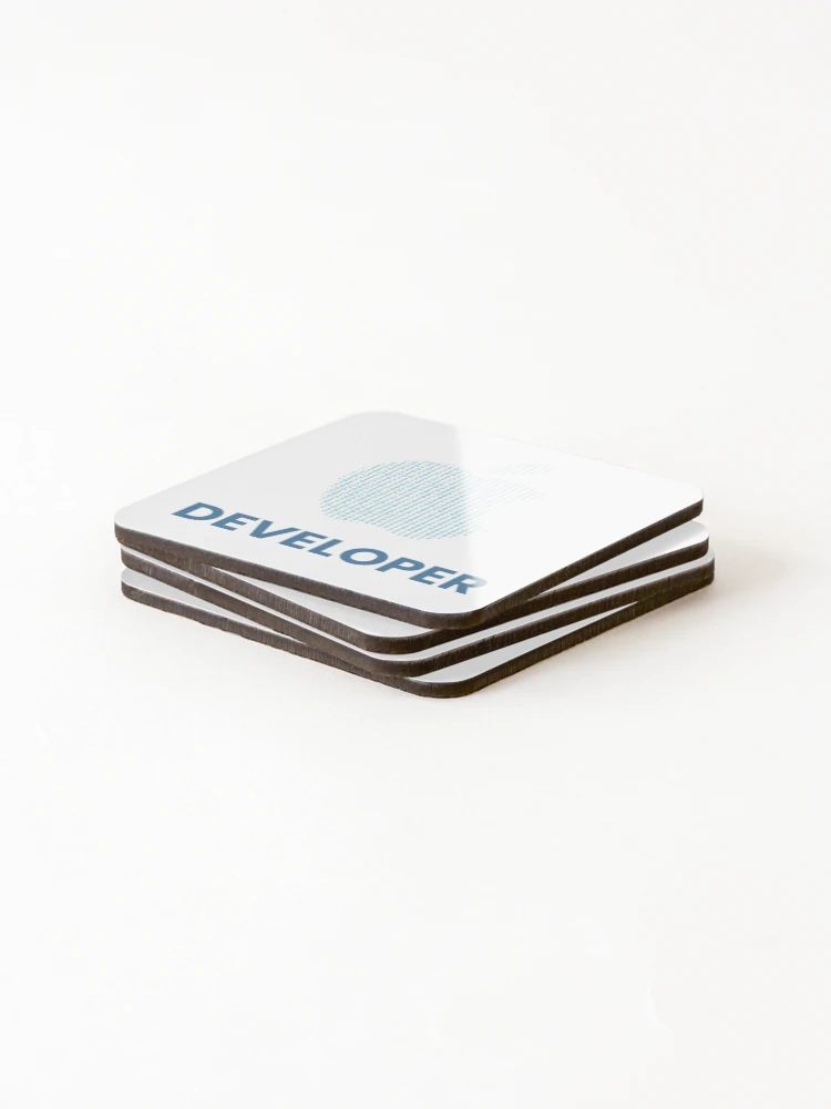 Thumbnail 4 of 5, Coasters (Set of 4), Apple developer binary code designed and sold by rintosu.