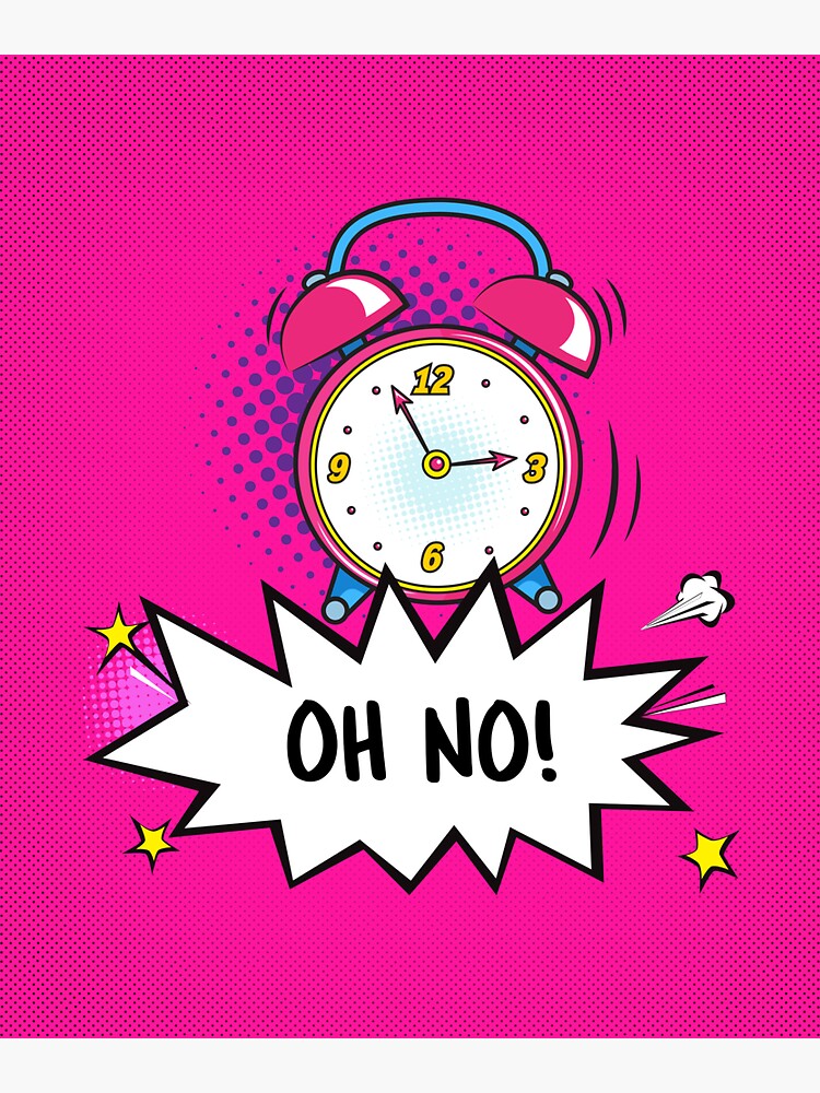 "Alarm Clock Pop Art" Sticker by CreationLyra Redbubble