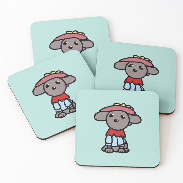 Item preview, Fashion Toy Poodle with red shawl, blue sweater and pink big hat designed and sold by Bella510.