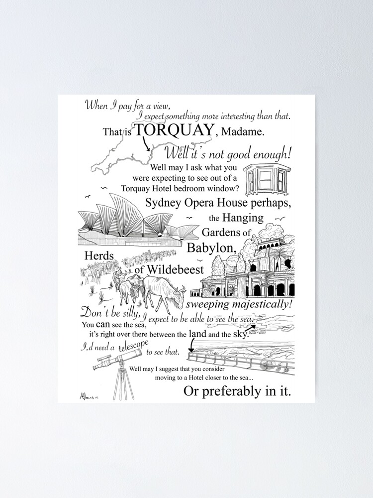 "Fawlty Towers Basil vs Mrs Richards. Torquay Hotel Bedroom Window