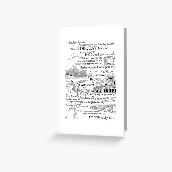 "Fawlty Towers Basil vs Mrs Richards. Torquay Hotel Bedroom Window