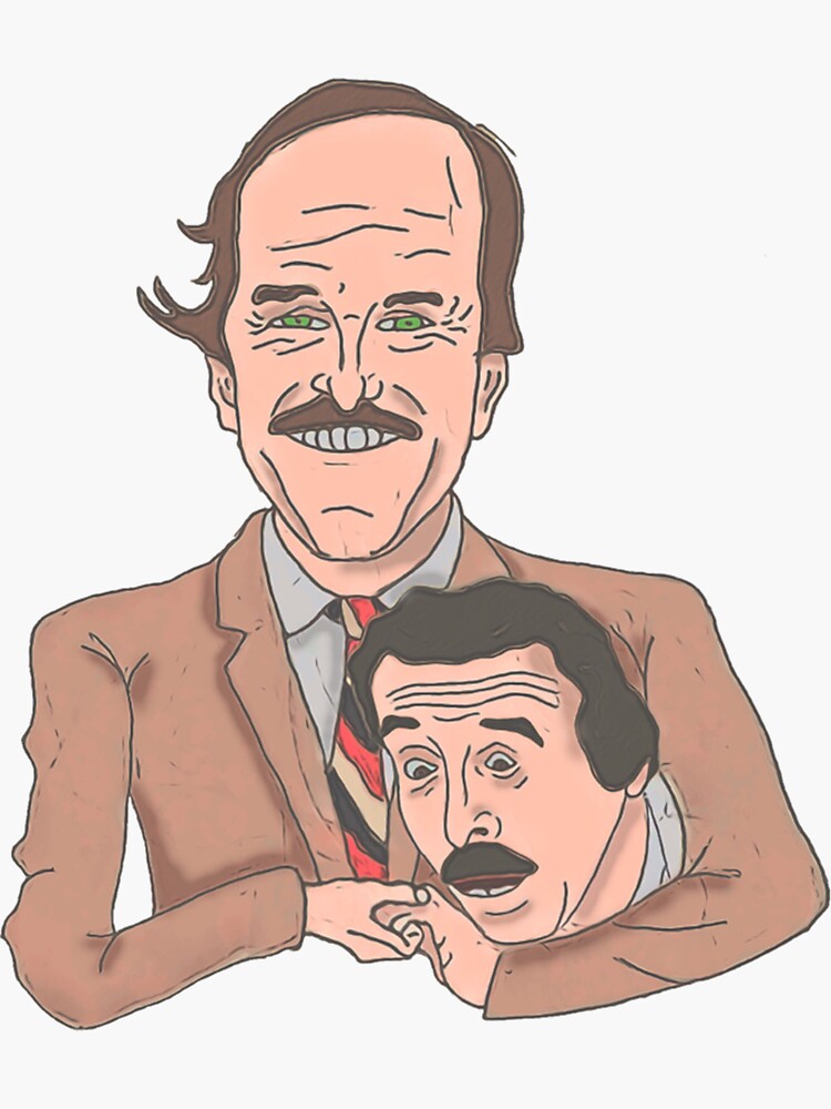 "Fawlty Towers Basil and Manuel " Sticker for Sale by MetaCortexds