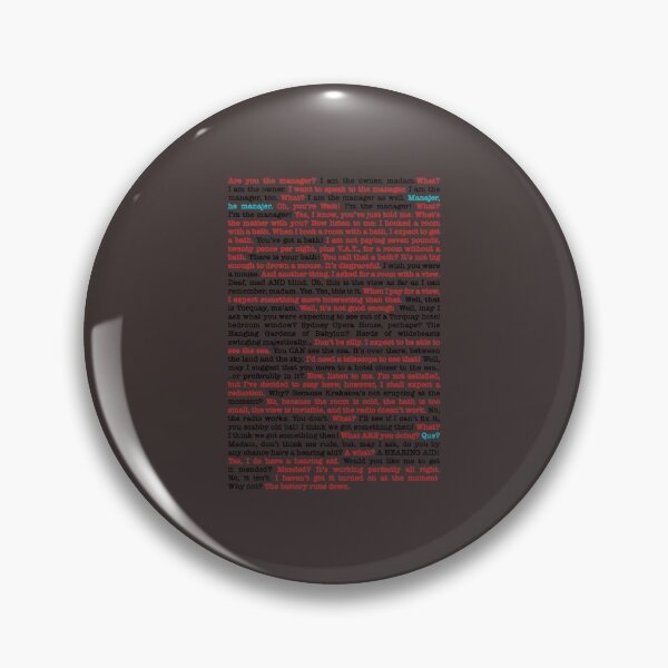 Item preview, Fawlty Towers Quote Mrs Richards   designed and sold by MetaCortexds.