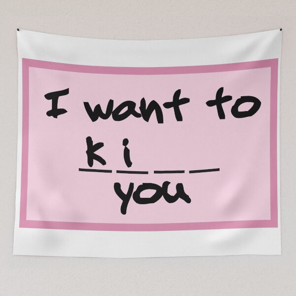 Item preview, I want to ki_ _ you pink sticker designed and sold by Bonicrazypeople.