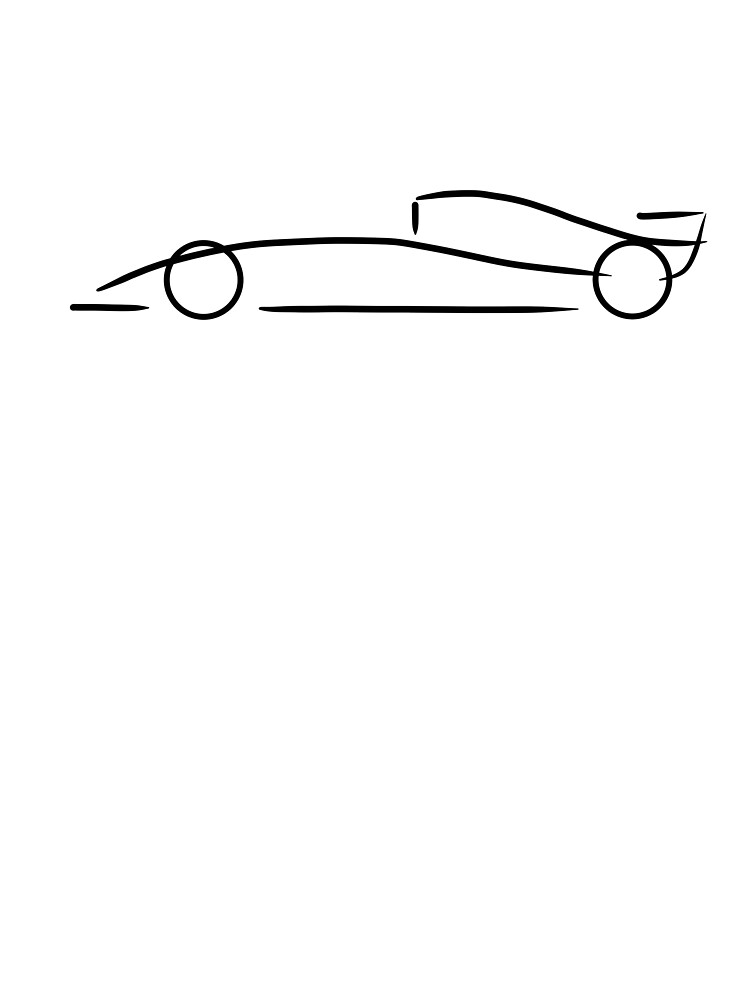 Formula 1 race car line drawing vector Stock Vector | Adobe Stock