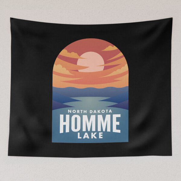 Artikelvorschau, Homme Lake ND Retro Sunset entworfen und verkauft von HalpinDesign.