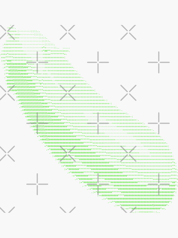 "Eggplant emoji Ascii Art" Sticker for Sale by typonquotes Redbubble