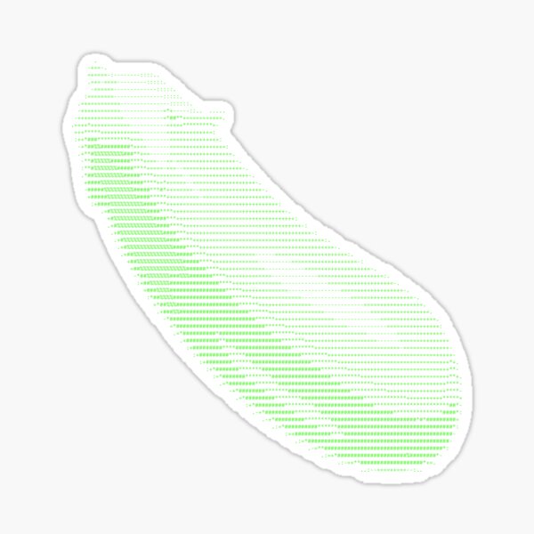"Eggplant emoji Ascii Art" Sticker for Sale by typonquotes Redbubble