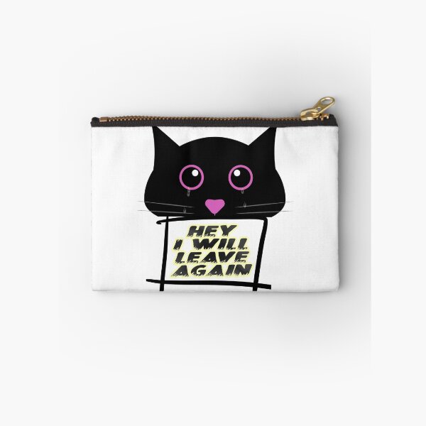 Item preview, Black Cat Says Hey, Pinky Black Sadly Cat designed and sold by Mr-true-design.