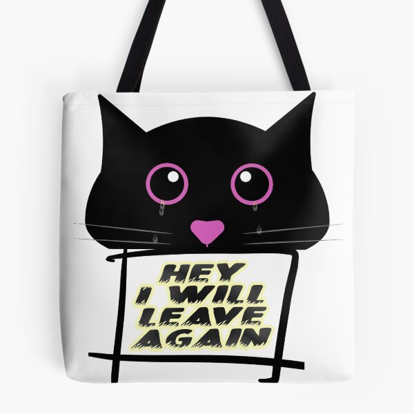 Item preview, Black Cat Says Hey, Pinky Black Sadly Cat designed and sold by Mr-true-design.