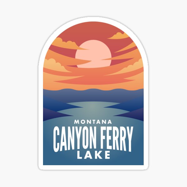 Item preview, Canyon Ferry Lake MT Retro Sunset designed and sold by HalpinDesign.
