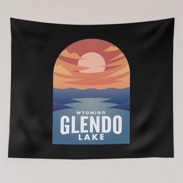 Item preview, Glendo Lake WY Retro Sunset designed and sold by HalpinDesign.