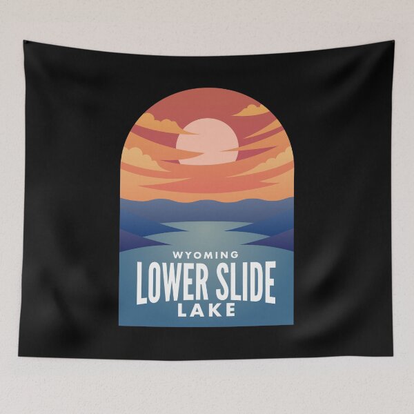 Item preview, Lower Side Lake WY Retro Sunset designed and sold by HalpinDesign.