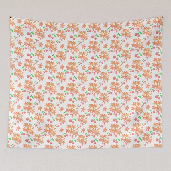Item preview, Groovy Mod Blossoms - Light Salmon and Peach Puff designed and sold by ShumShumShop.