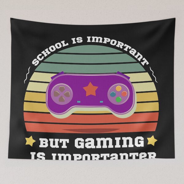 Item preview,  School Is Important But gaming Is Importanter designed and sold by POSITIVEHL HL.