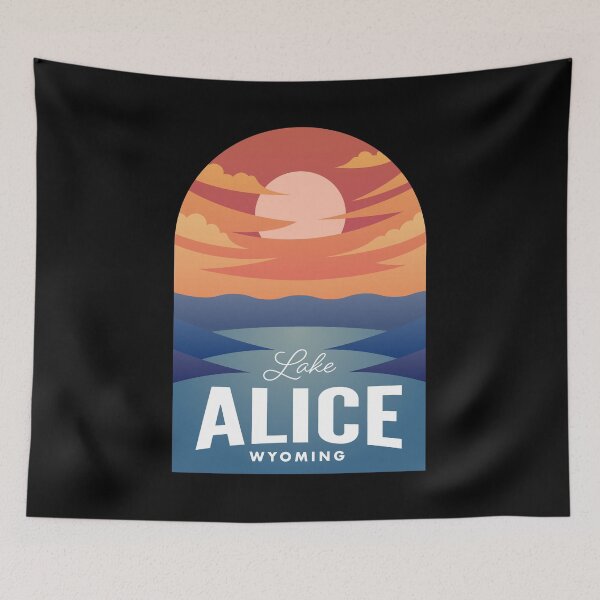 Item preview, Lake Alice WY Retro Sunset designed and sold by HalpinDesign.