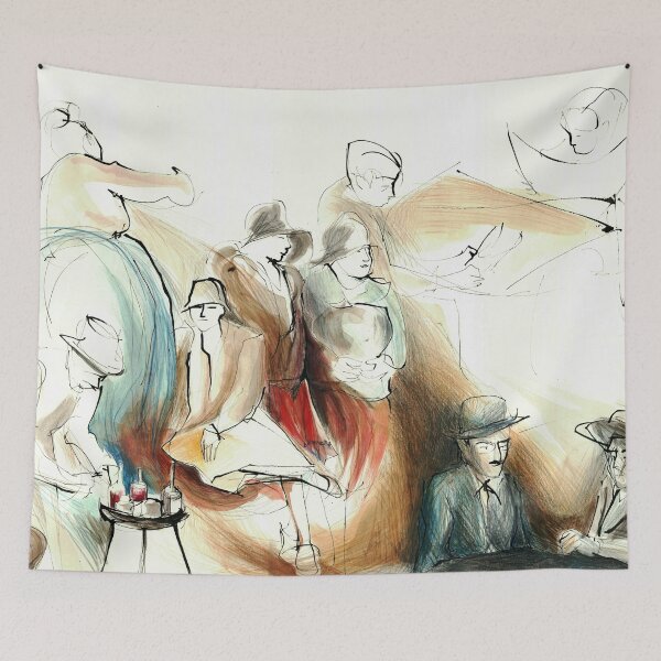 Item preview, Fernando Pessoa at the café Composition designed and sold by CatarinaGarcia.