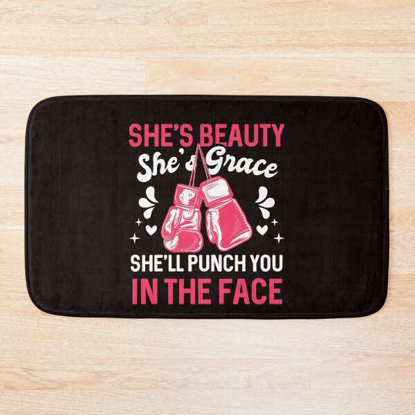 Item preview, Funny Kickboxing Boxing She’s Beauty She’s Grace She’ll Punch You In The Face  designed and sold by MagicSD Designs.