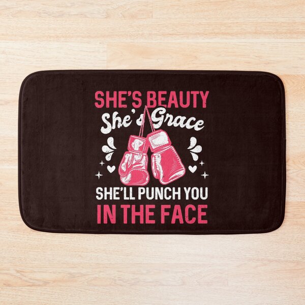 Item preview, Funny Kickboxing Boxing She’s Beauty She’s Grace She’ll Punch You In The Face  designed and sold by MagicSD Designs.