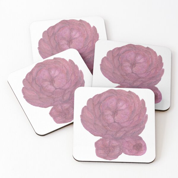Item preview, Nature, flora, peonies, pink, red, violet, drawing, pastel sec, bebicervin designed and sold by BebiCervin.