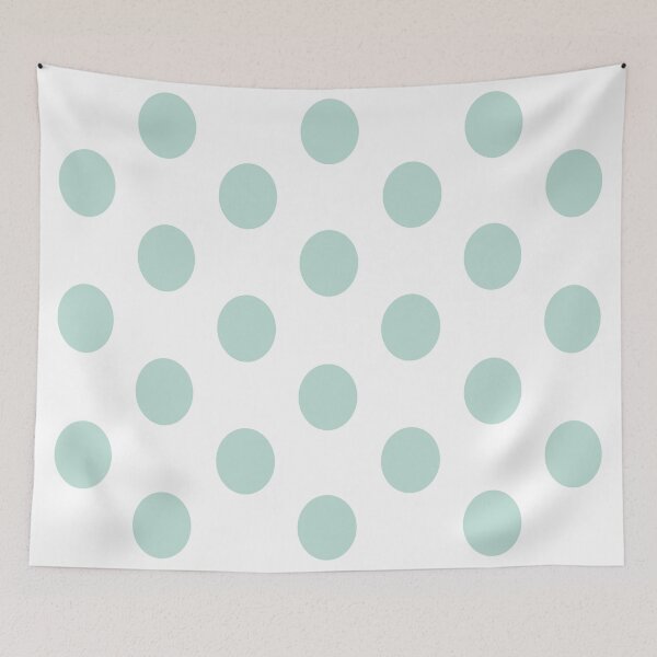 Item preview, Large MINT GREEN and WHITE POLKA DOTS  designed and sold by RachelMacht.