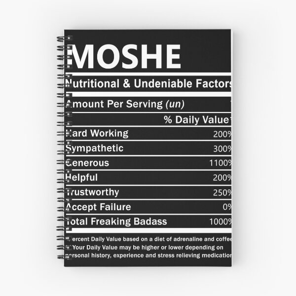 Item preview, Moshe Name T Shirt - Moshe Nutritional And Undeniable Factors Gift Item Tee designed and sold by artiagasonya.