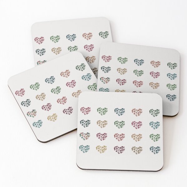Item preview, Dull colors 18 Hearts Set - dotted design - Sticker Set - SDG theme  designed and sold by greatnorris.